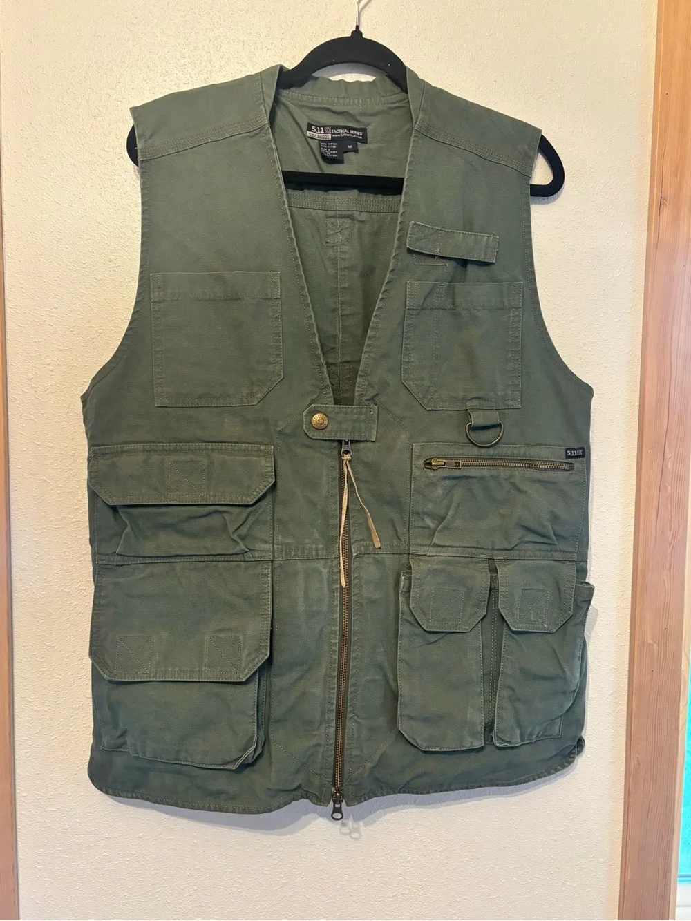 5.11 Tactical Olive Utility Vest with Multiple Pockets M 0061S